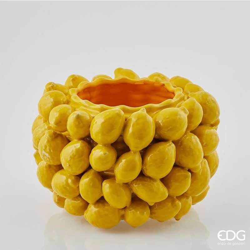 EDG Enzo de Gasperi Vaso Chakra Limoni H22 D31cm 6 EDG Enzo de Gasperi Vaso Chakra Limoni H22 D31cm